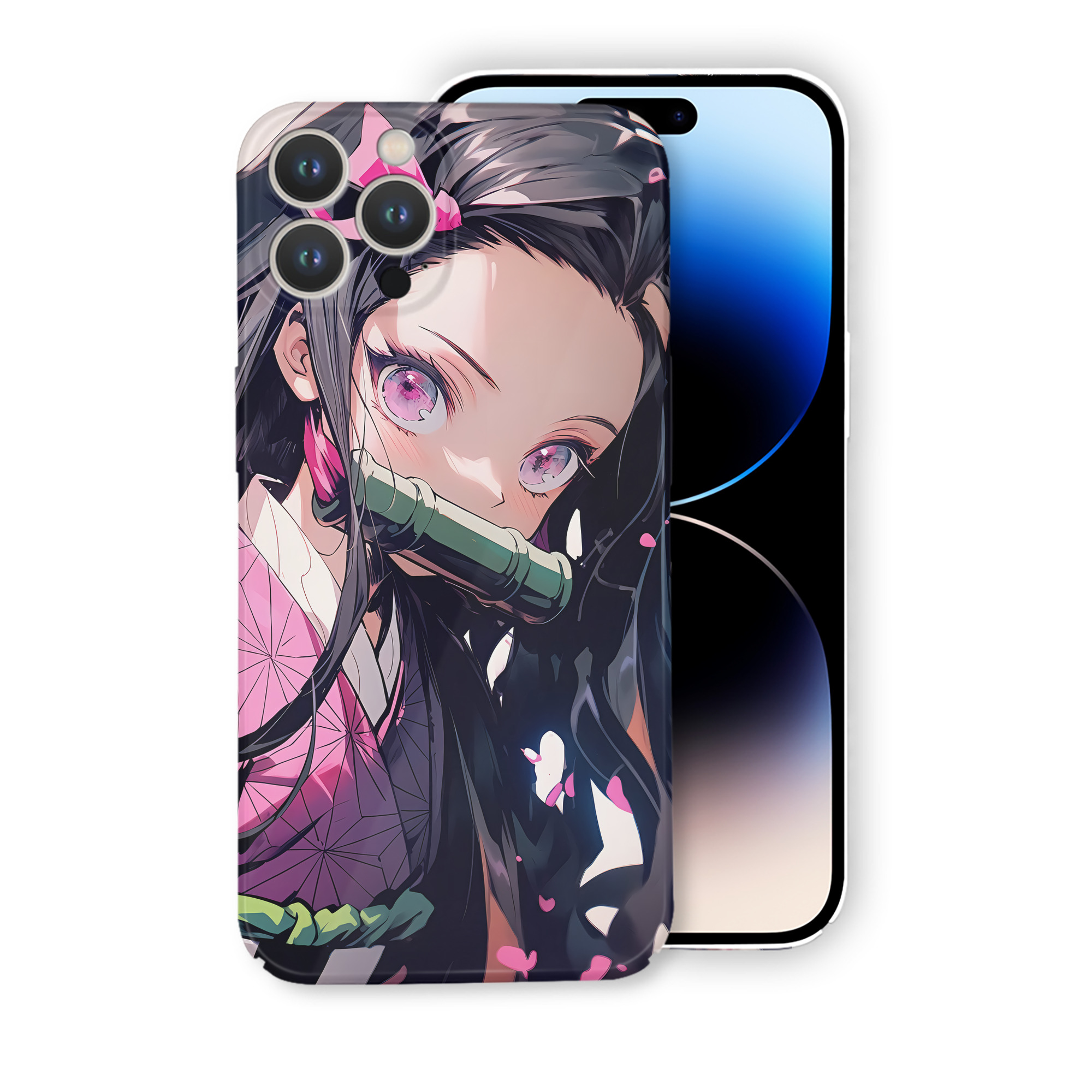 （画像用） 鬼滅の刃（きめつのやいば）竈門 禰󠄀豆子／かまど ねずこ Kamado Nezuko 【iPhone 14シリーズ対応】ハードケース